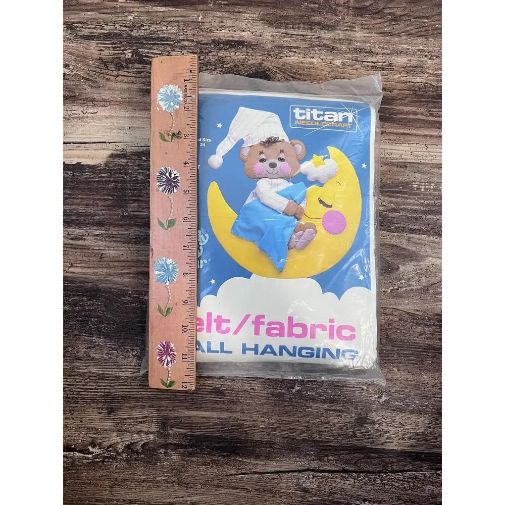Vintage 1986 Teddy Beddy Bear Wall Hanging Kit, Unopened Felt Craft Kit, NOS